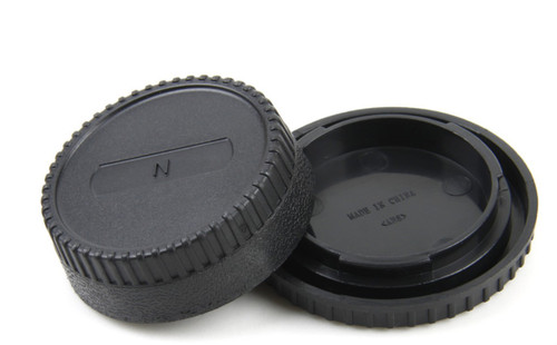 JJC Lens Rear Cap and Camera Body Cap for Nikon
