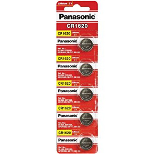 5-Pack Panasonic CR1620 Lithium Battery 3v