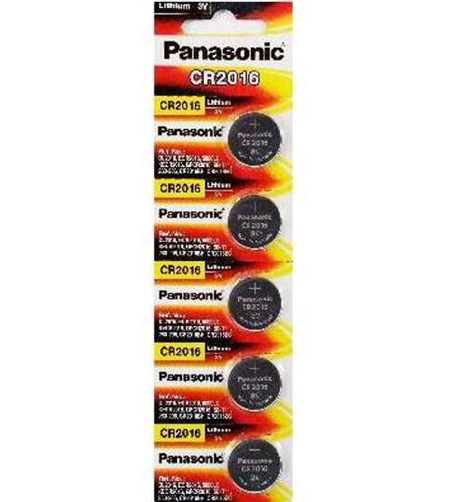 5-Pack Panasonic CR2016 Lithium Battery 3v
