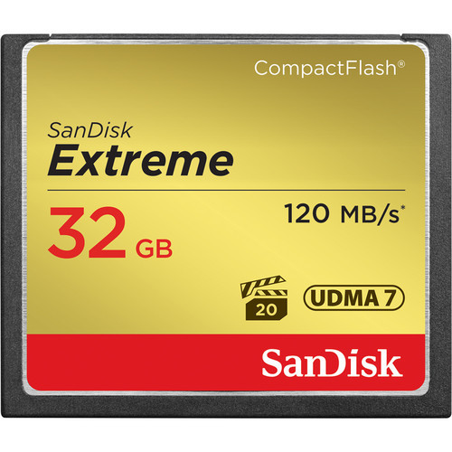 SanDisk Extreme CF 32GB Memory Card (120MB/S)