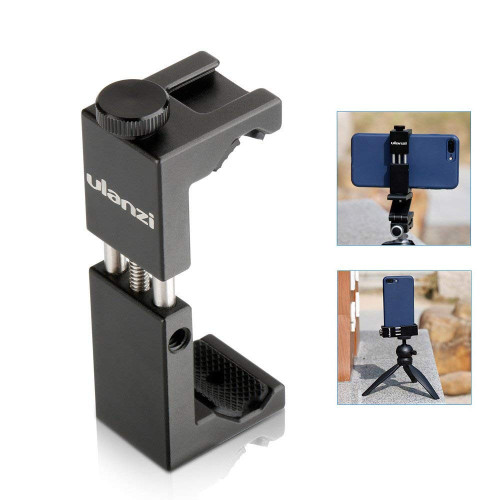 Ulanzi ST-02S Phone clamp with hot shoe mount - black