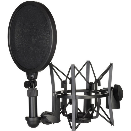 RODE SM6 MICROPHONE SHOCK MOUNT FOR RODE INCL. REMOVABLE POP SCREEN FILTER ON TELESCOPIC ARM