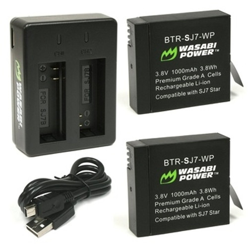 Wasabi Power Battery (2pack) & Double Charger Kit - SJ7