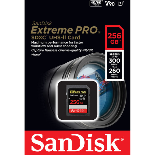 SanDisk 256GB Extreme PRO UHS-II SDXC V90 Memory Card | Auckland | NZ