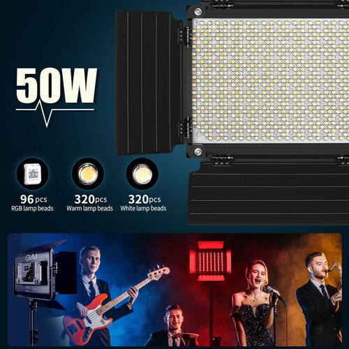 GVM RGB LED Studio Video Light BiColor Soft 2Light Panel Kit with Softboxes Auckland NZ