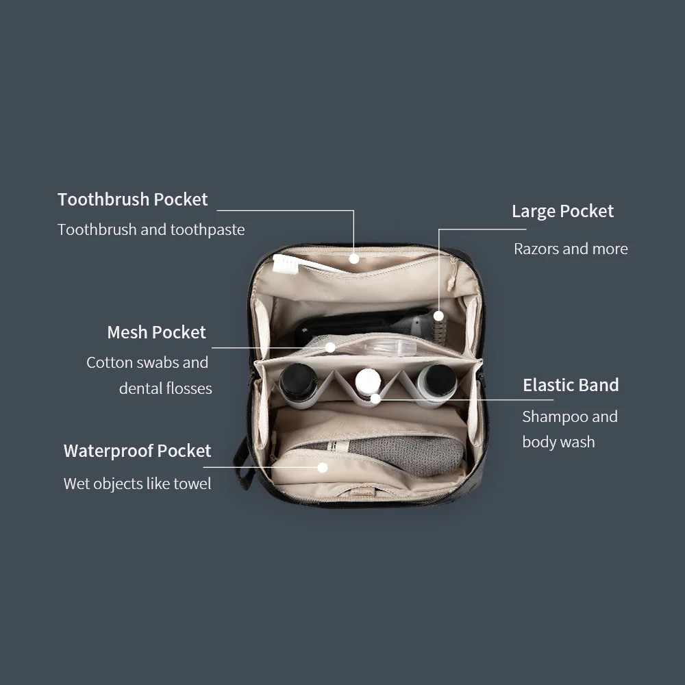 Large Pocket Pouch (Grid Twilight) main image 1