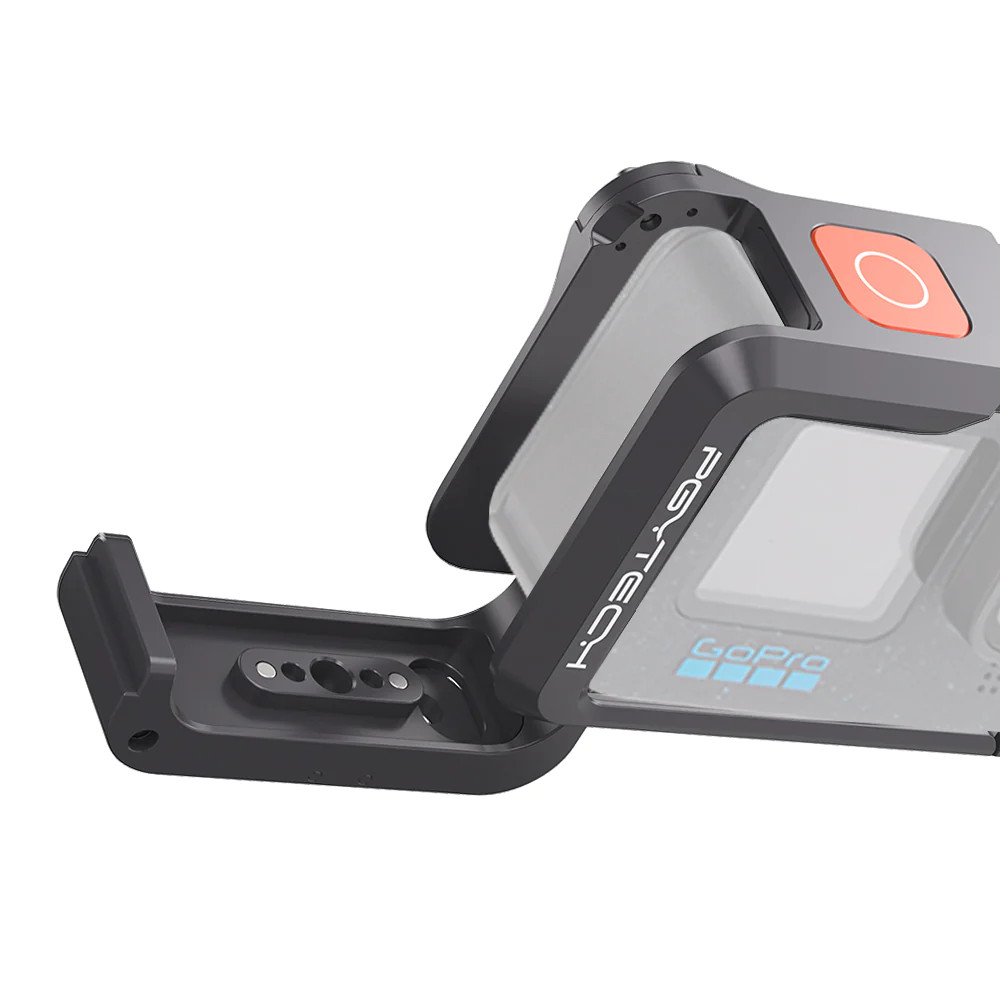 PGYTECH Cage De Caméra Pour Gopro 13/12/11, Cadre De Protection En Alliage D 'aluminium Pour GoPro, Connecteur Magnétique à Dégagement Rapide, Connecteur Fileté 6,35 Mm Pour Micro, Lumière