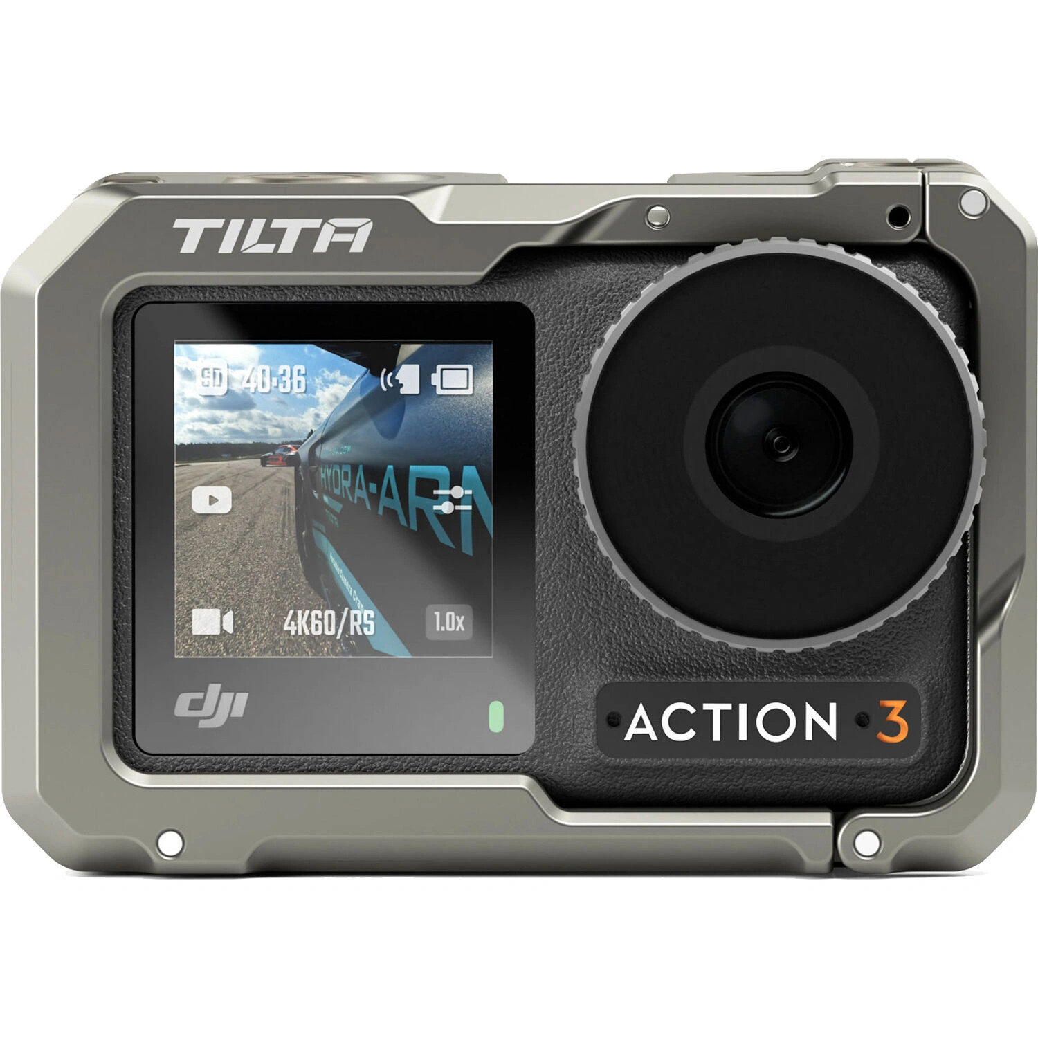 Tilta Basic Camera Cage Kit for DJI Osmo Action 3 (Titanium Gray
