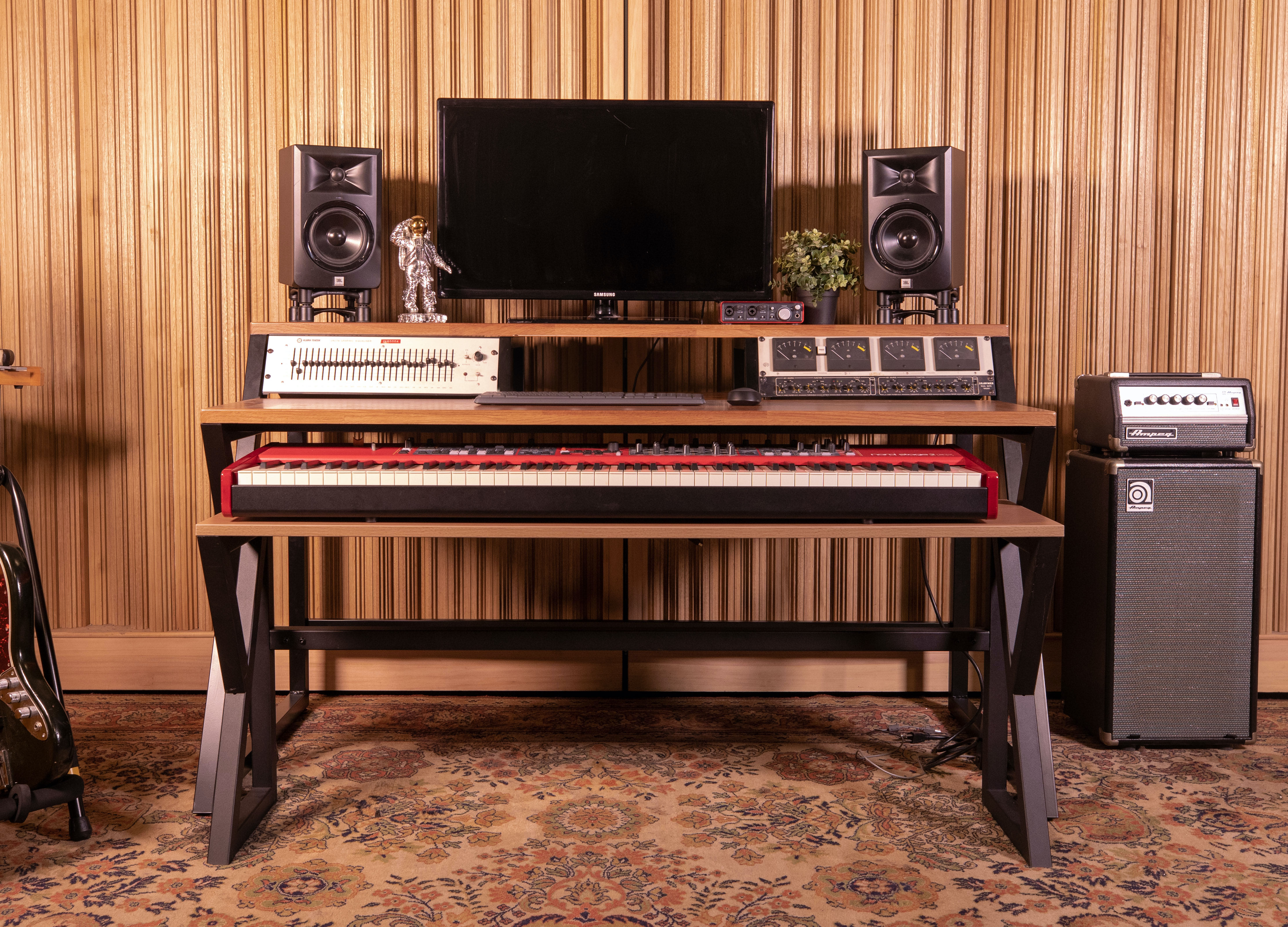 Wavebone Headquarter Studio Workstation Desk (Walnut) | Auckland | NZ