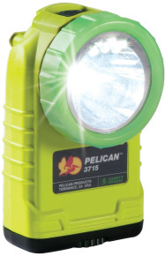 Pelican 3715PL Right Angle LED Flashlight with Photoluminescent Shroud (Yellow)