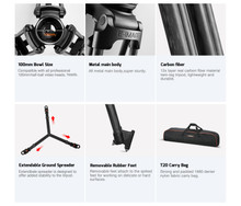 E-Image EG08C2L 100mm video tripod kit