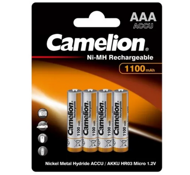 CAMELION RECHARGEABLE 1100MAH AAA 4PK
