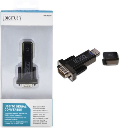 Digitus USB 2.0 Type A (M) to Serial RS232 (M) Mini Adapter