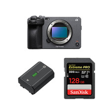 Sony FX3 Camera Starter Kit with extra Battery and 128GB SD-Card + BONUS Battery