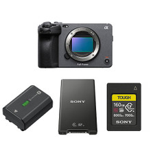 Sony FX3 Advanced Camera Kit with extra Battery, 160GB CFexpress Card and Card Reader + BONUS Battery