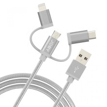 Joby Charge Sync Cable 3 In 1 1.2M Space Grey