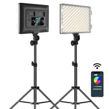 GVM LED RGB Video 2-Light Panel Kit R500R-SET1