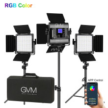 GVM 800D-RGB LED Studio 3-Video Light Kit with Softbox