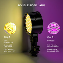 GVM Mini LED On-Camera Bi-Color & RGB Double-Sided Video Light 7SM