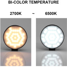 GVM 7SM Double-Sided Mini On-Camera Bicolor & RGB LED Video Light 2 Light Kit