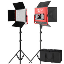 GVM 520LS-R Bi-Color LED 2-Panel Kit (Red) with APP, Barndoor, Diffuser