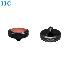 JJC Threaded Deluxe Soft Release Button (Black Plated with Brown Microfiber Leather Surface)