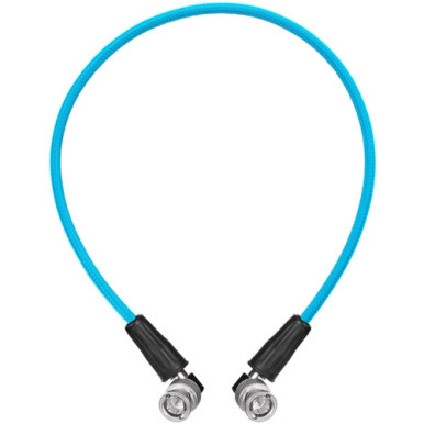Kondor Blue 55cm (22") 12G SDI Right Angle Cable for 4K 60p Camera Monitors and Transmitters (Blue)