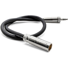 Kondor Blue Mini XLR to 3.5mm Locking Screw Mini Plug for Lavalier Mics and BMPCC 4K/6K - Black
