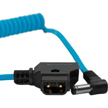 Kondor Blue D-Tap to DC Right Angle Coiled Cable (5.5 x 2.5mm) for Canon C70
