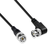 Ansso BNC SDI Cable 6G Coiled Straight to Right Angle 60-150cm