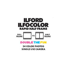 Ilford Ilfocolor Rapid Half Frame Film Camera  54 Exposures