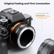 K&F Concept Nikon F Series Lens to Sony E Series Mount Camera, NIK-NEX IV PRO High Precision Lens Mount Adapter