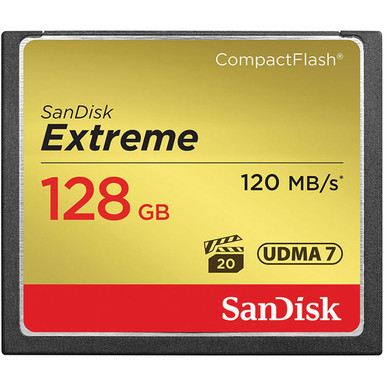 SanDisk Extreme CF 128GB Memory Card (120MB/S)
