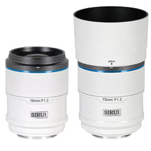 SIRUI Sniper 2 Lens Kit with 16mm f/1.2 and 75mm f/1.2 Lens (Sony E, White)