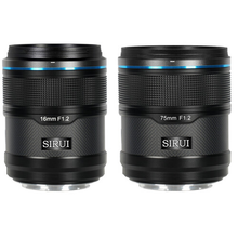 SIRUI Sniper 2 Lens Kit with 16mm f/1.2 and 75mm f/1.2 Lens (Sony E, Black)