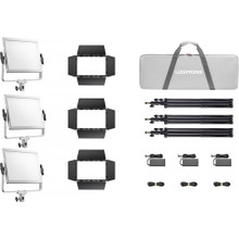 Godox Litemons LP1200Bi Bi-Color LED Light Panel (3-Light Kit)