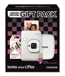 FUJIFILM Instax Mini Liplay Limited Edition Gift Pack (Misty White)