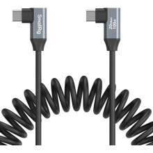 SmallRig 4793 Angled USB-C to Angled USB-C Coiled Data Cable (35cm)
