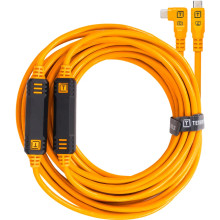 Tether Tools LeverLock & Optima Cable Kit (9.2m, High-Visibility Orange, Right-Angle)