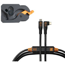 Tether Tools LeverLock & Optima Cable Kit (4.6m, Non-Reflective Black, Right-Angle)