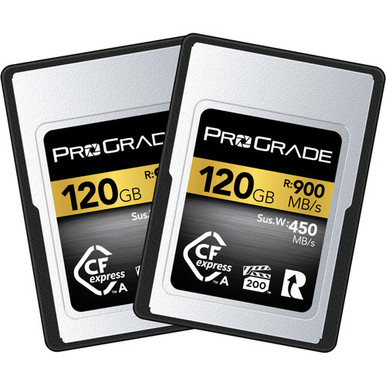 Prograde Digital Gold Series 120GB CFexpress Type-A 2.0 Memory Card (2-Pack)