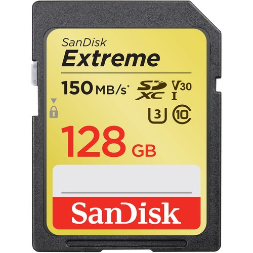 Image of SanDisk Extreme SD 128GB Memory Card (150MB/S)