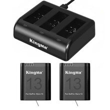 Kingma GoPro Hero 13 Triple Battery Charger & Battery (2pk) Kit