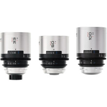 BLAZAR LENS Remus 1.5x Full-Frame Anamorphic 33, 50, and 100mm 3-Lens Set (ARRI PL, Silver Flare)