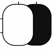 Fotobestway Reversible Collapsible Background 150x200cm (Cotton, Black/White)