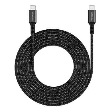 MICRODIA ExeCable Tweed PD100W 2.6m USB-C to USB-C Cable (Charcoal)