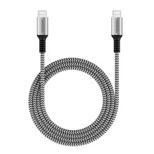 MICRODIA ExeCable Tweed PD240W 1.8m USB-C to USB-C Cable (Zebra)