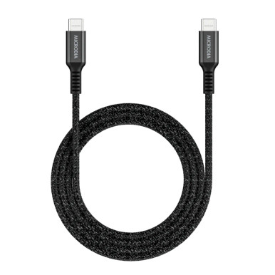 MICRODIA ExeCable Tweed PD100W 1.3m USB-C to USB-C Cable (Charcoal)
