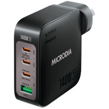 MICRODIA SMARTCube Nano 140W 4 Port GaN Wall Charger (Black)