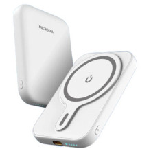 MICRODIA 35W Snappower anchor Magnetic Power Bank 10,000mAh (White)